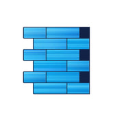 Blue kitchen backsplash | Subway vinyl tile | Peel and Stick Backsplash Self Adhesive Tile